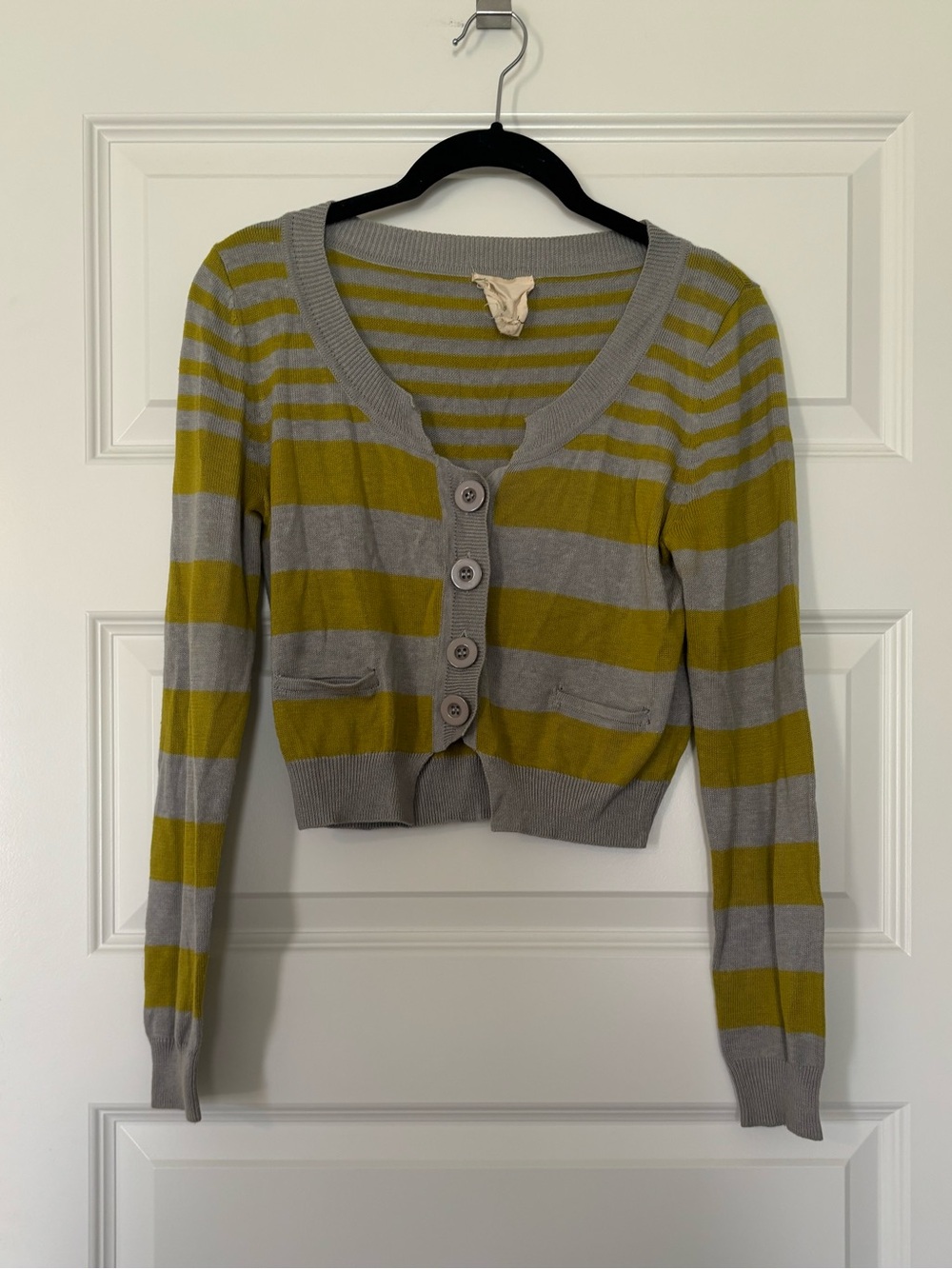 Lush Striped Cropped Cardigan